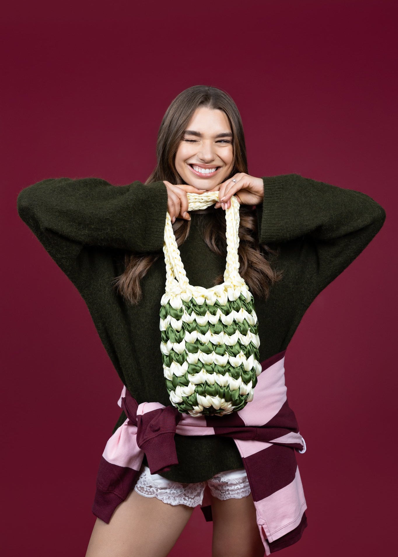 NOTT V stripe green light yellow