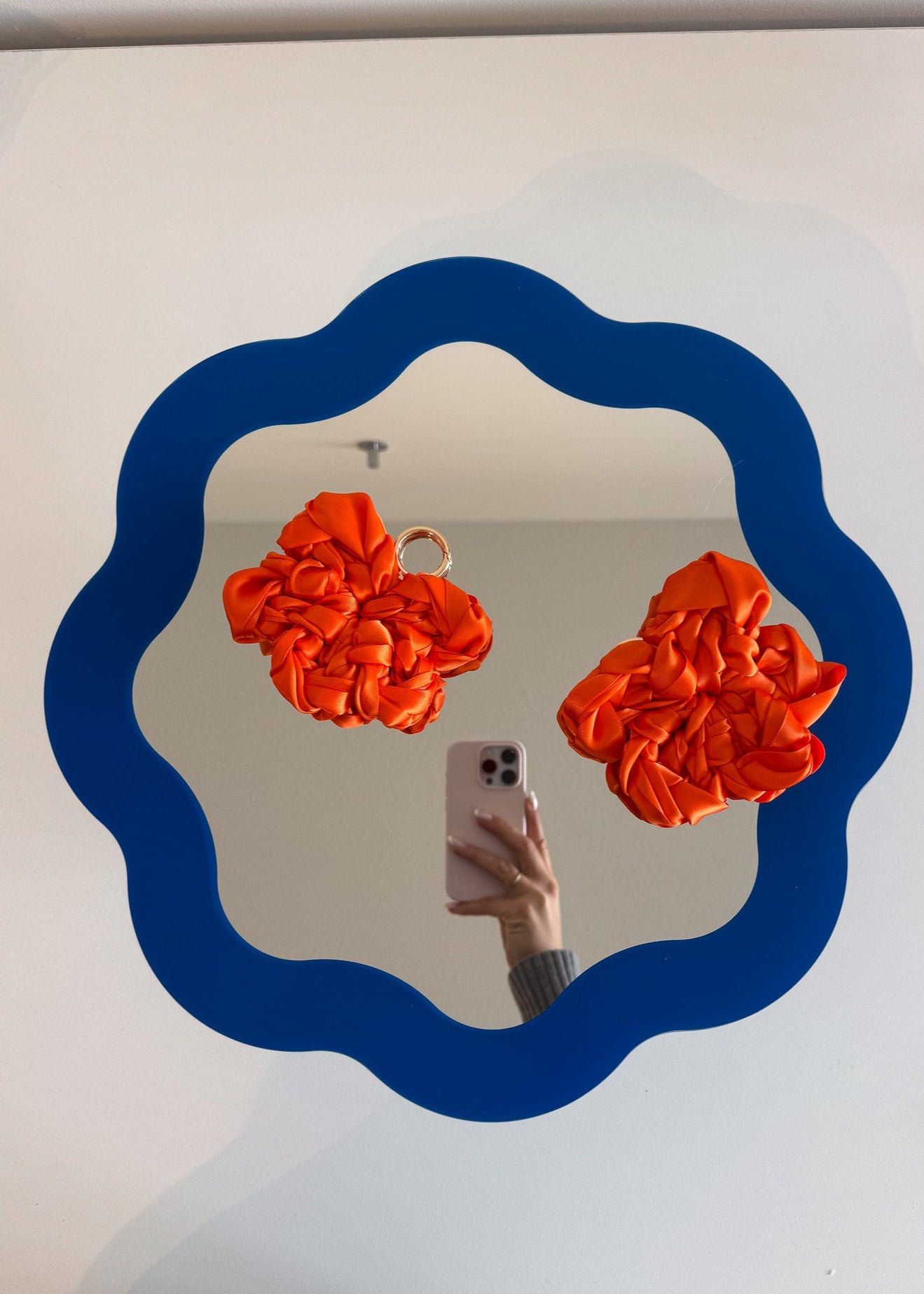 ORANGE flower bag charm - NOTT