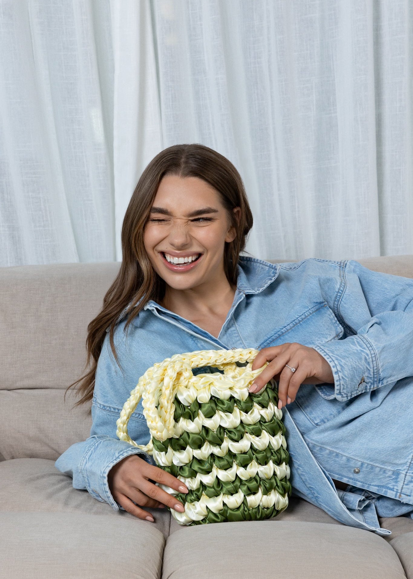 NOTT V stripe green light yellow